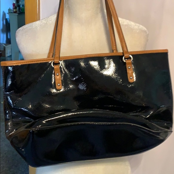 Nine West black patent leather purse - Picture 7 of 8